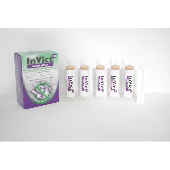 InVict AB Insect Paste - Control Ants, Roaches & Silverfish - 1 Pack (5 x 35g Tubes) by Rockwell Labs