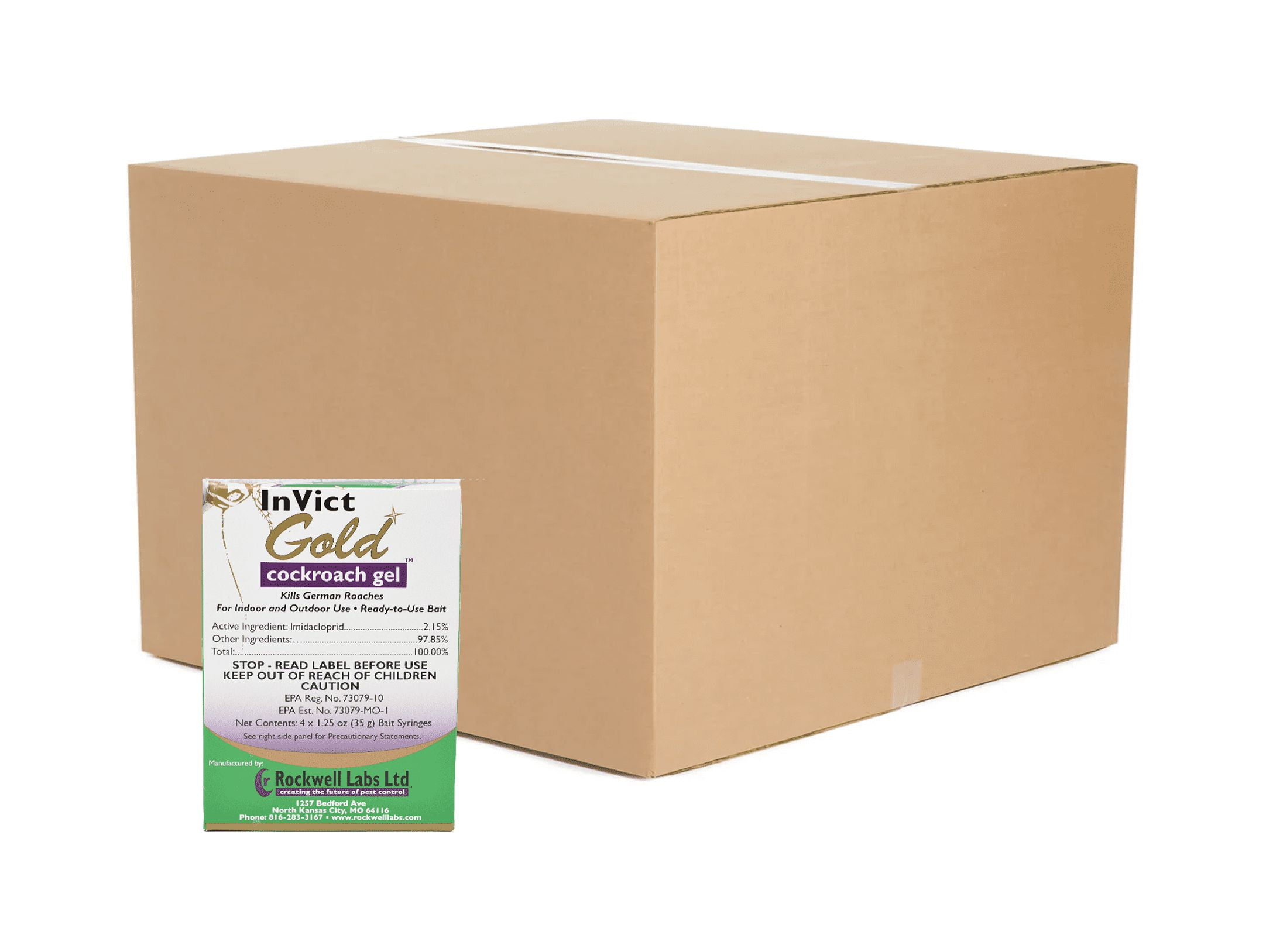 InVict Gold Cockroach Gel - Case of 12 Packs (48 x 35g Tubes) by