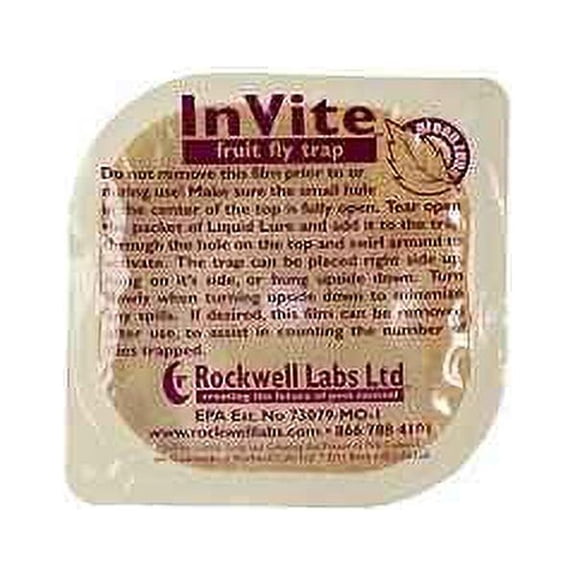InVite Fruit Fly Traps + Lure - Safe & Effective