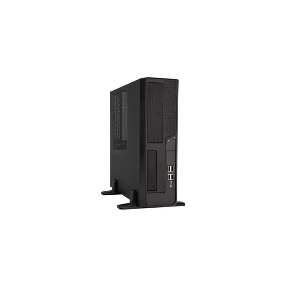 InWin BL040 Slim Micro-ATX Mini-ITX Small Form Factor Desktop PC Case with 450W TFX Power Supply Pre-Installed, 11.5L, USB 3.0 Front Ports, 4 Low-Profile Slots, Black