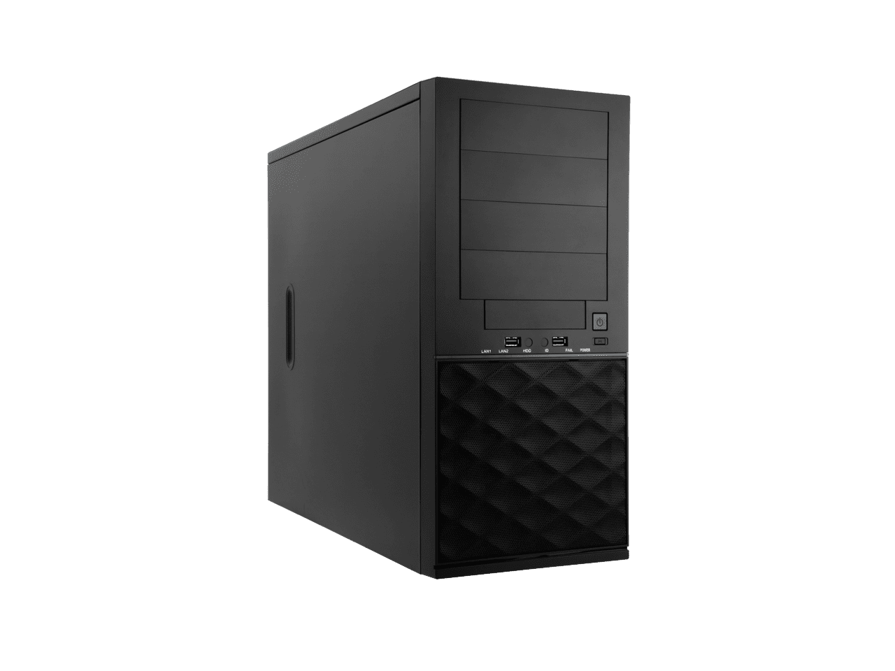 IN WIN PE052T2X.U3 Pedestal Entry ATX Mid Tower Case - Black