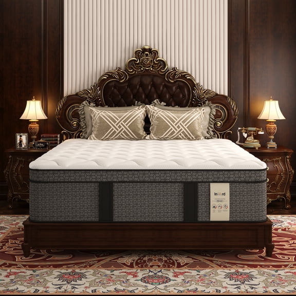 InWord 14 inch King Size Hybrid Mattress, Gel Memory Foam, Pocket Coils, Mattress in a Box