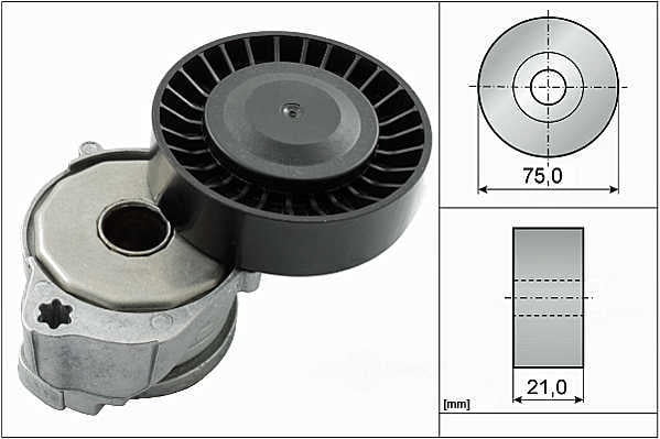Schaeffler INA FT40604, BDC FEAD tensioner, Compatible with Volvo S60 12-16, V60 15-16, V60 Cross Country 15-16, XC60 15-16
