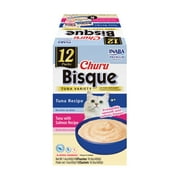 Inaba Churu Bisque Lickable Wet Cat Topper, 1.4 oz Pouch, 12 Pouches, Tuna Variety