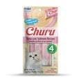thumbnail image 1 of Inaba Churu Creamy, Lickable Wet Cat Treats, 0.5 oz, 4 Tubes, Tuna with Salmon, 1 of 9