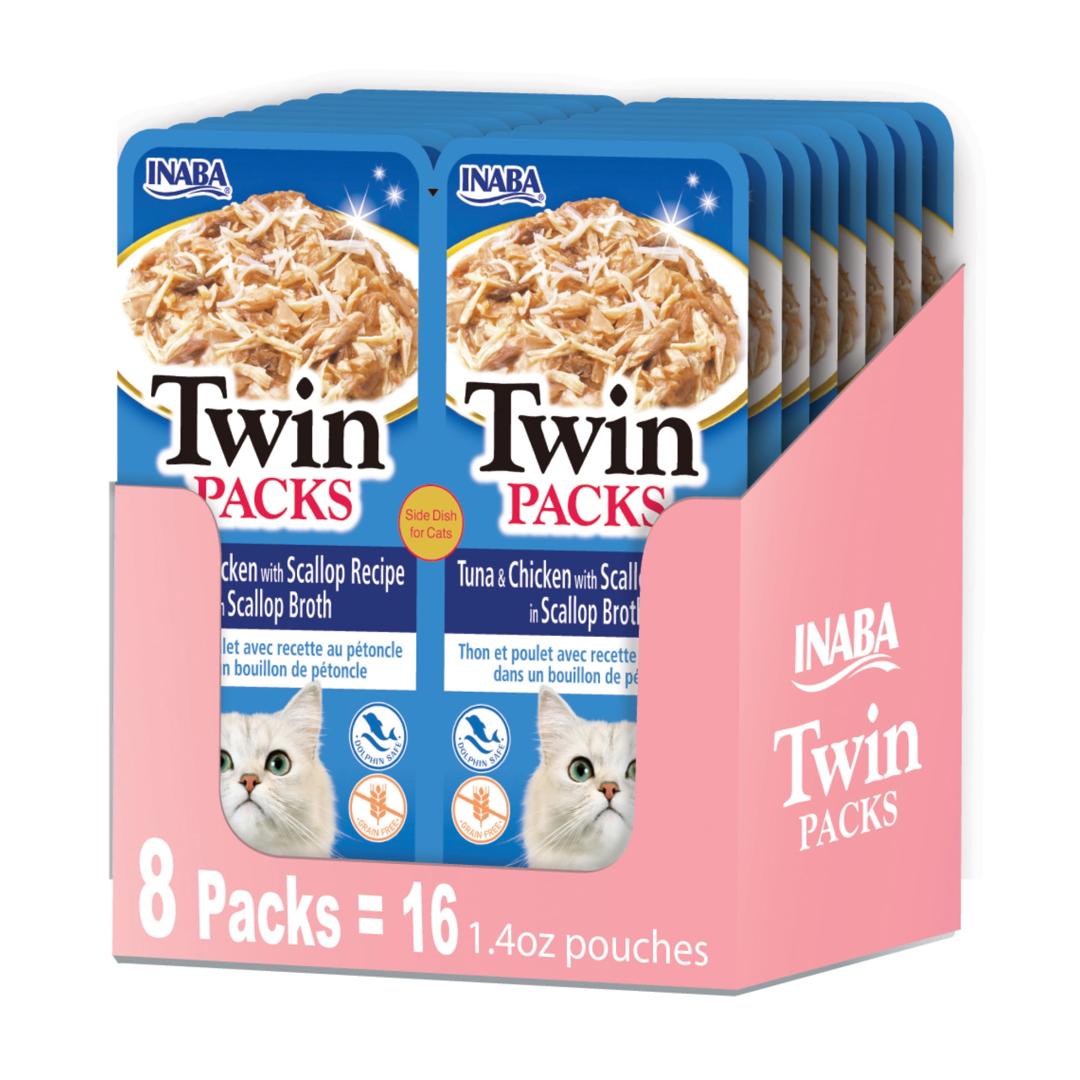 Inaba Twin-Packs for Cat Treats, Chicken Topper or Treat, 1.4 Oz
