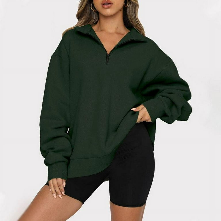 Half Zip Oversized Sweatshirt