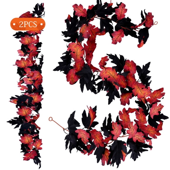 Inadays 11.5Ft Fall Decor, 2 Pack Fall Garland for Mantle, Fall Decorations for Home, Thanksgiving Decor for Thanksgiving Decorations Indoor, Autumn Garland for Autumn Decor Outdoor