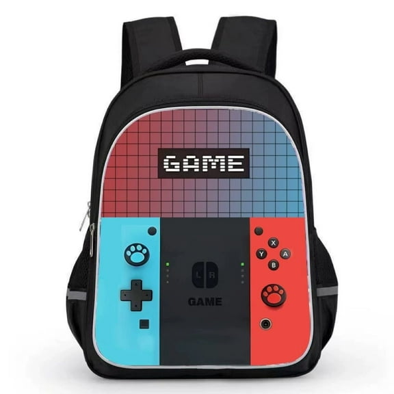 Inadays Backpack School Backpack Bookbag Elementary Middle School Age 6-18 Boyish Gamer Backpack