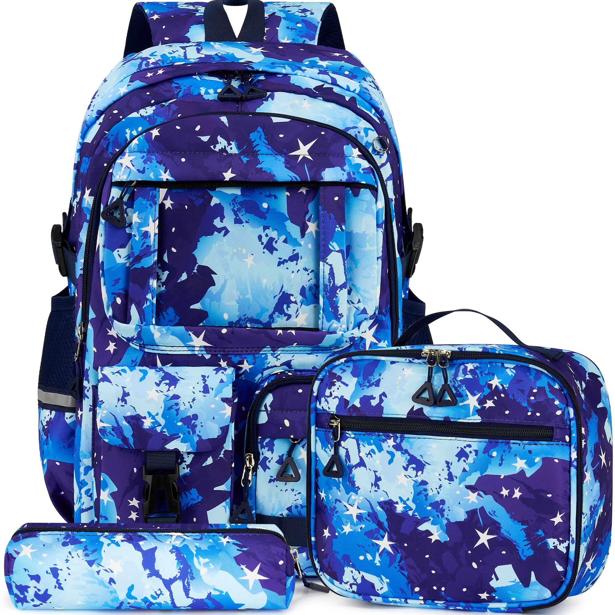 Inadays School Backpacks for Teens 3PCS Set Middle School Bookbag Students Lightweight Durable Casual Outdoor Daypack College