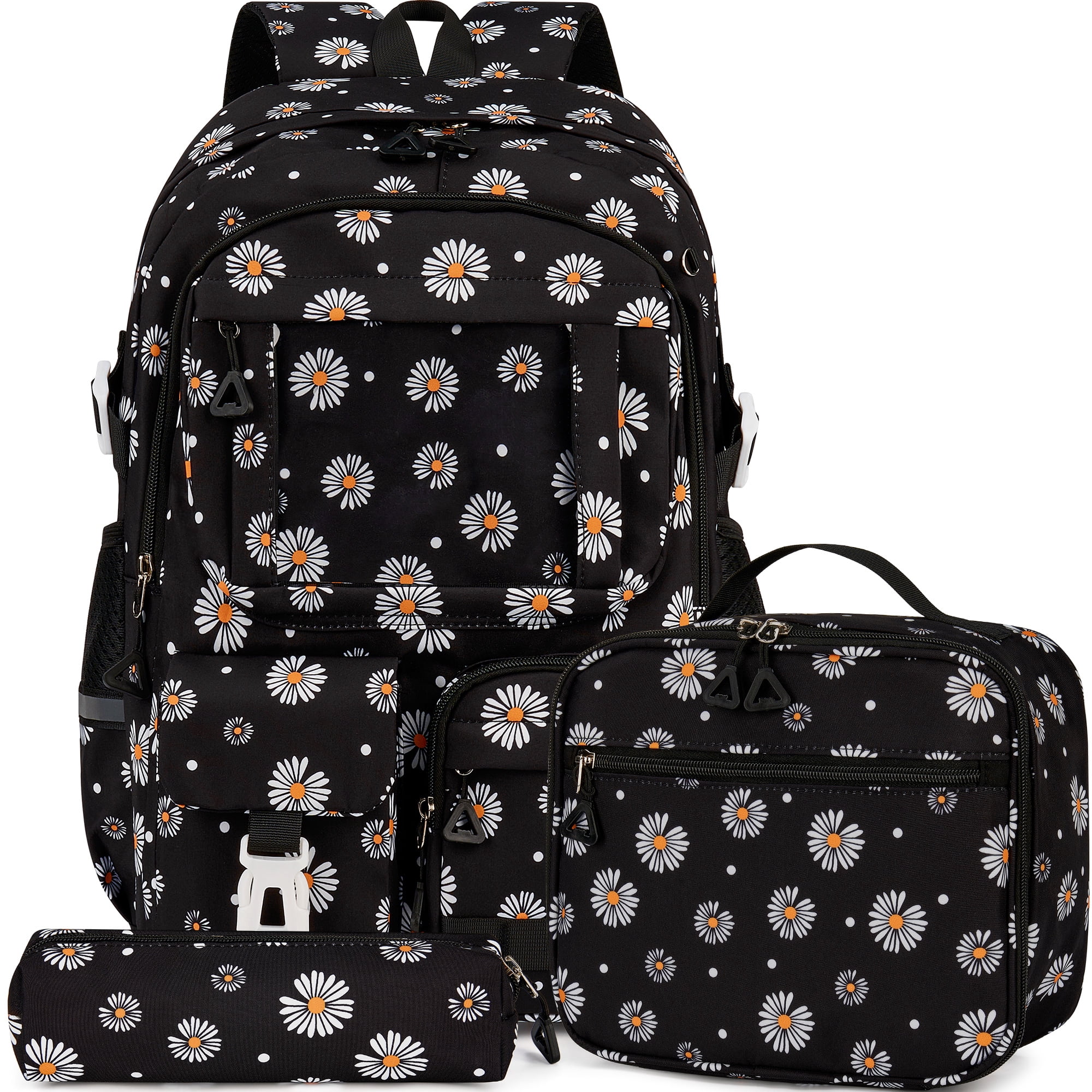 Inadays School Backpacks for Teens 3PCS Set Middle School Bookbag Students Lightweight Durable Casual Outdoor Daypack College