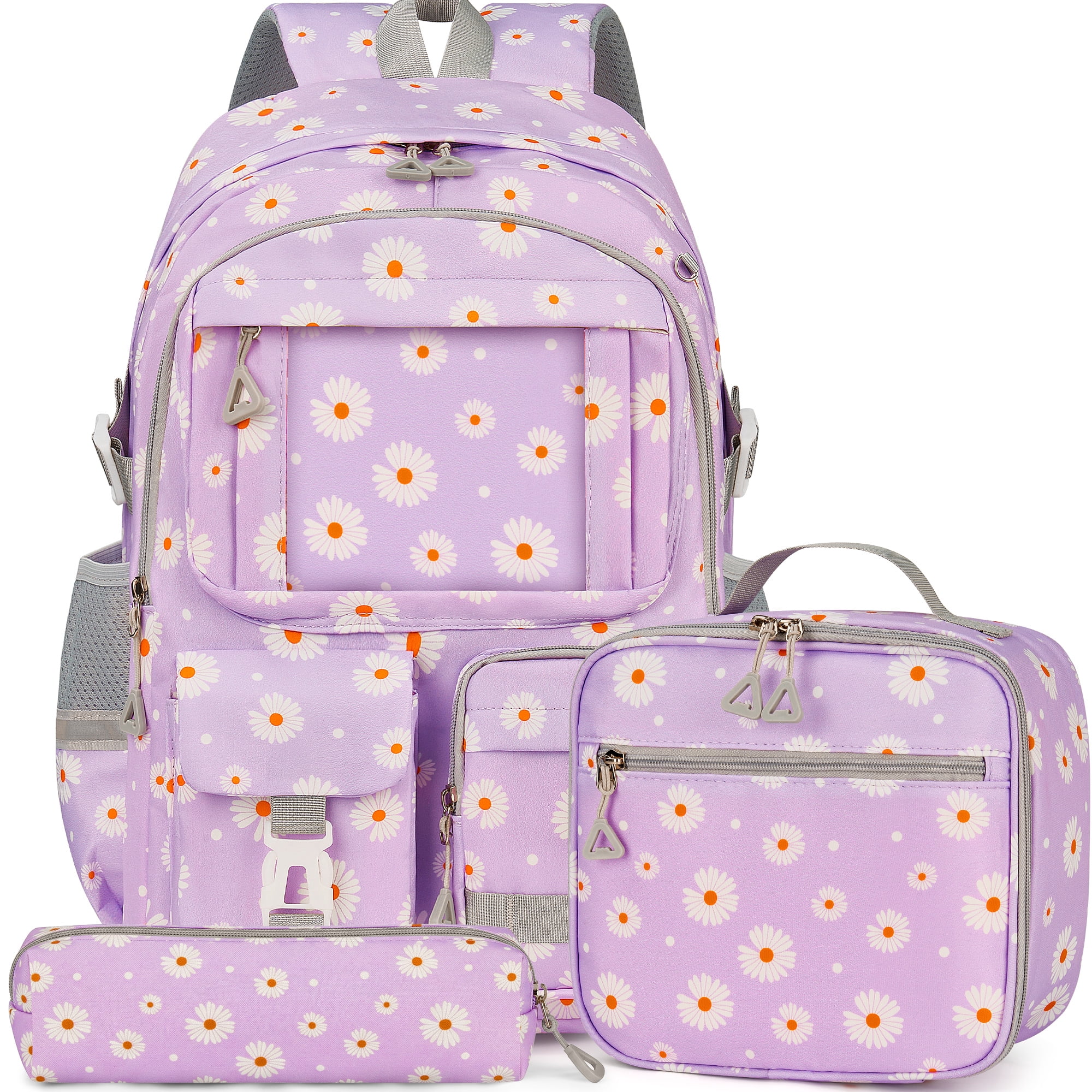 Inadays School Backpacks for Teens 3PCS Set Middle School Bookbag Students Lightweight Durable Casual Outdoor Daypack College