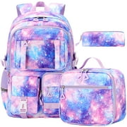 Inadays School Backpacks for Teens 3PCS Set Middle School Bookbag Students Lightweight Durable Casual Outdoor Daypack College