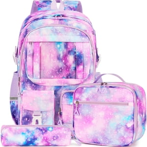 Mochila escolar para adolescentes, set de 3 piezas, para secundaria, ligera y duradera, casual para exteriores, para universidad