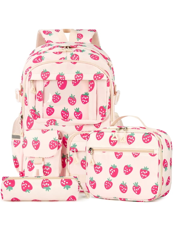 School Backpacks for Teens 3PCS Set Middle School Bookbag Students Lightweight Durable Casual Outdoor Daypack College