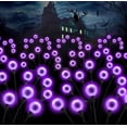 thumbnail image 1 of Inadays Halloween Decorations Outdoor Halloween Decor Solar Scary Eyeball Lights 2Pack 16LEDs Waterproof Purple Eyeball Swaying Firefly Light With 2 Modes For Garden/Yard/Patio/Party Decor, Purple, 1 of 7
