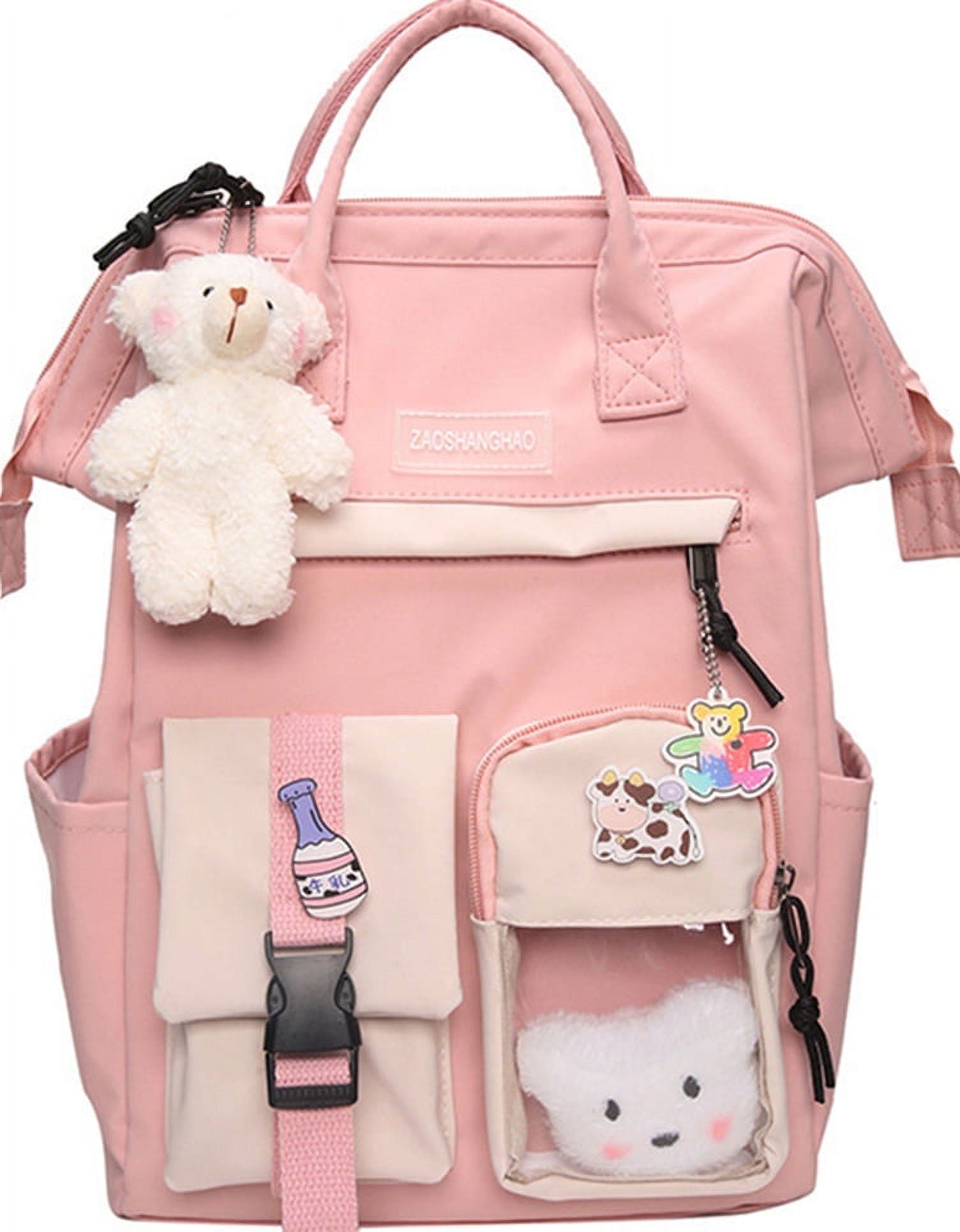Kawaii Backpack With Kawaii Pin And Accessories Backpack Cute Backpack Cute  Kawaii Backpack For School
