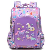 Inadays Kids Backpack for Girls Boys Bookbags Preschool Backpack Toddler Daycare School Bag Elementary Kindergarten Lightweight Waterproof Travel Bag with Padded Straps, Purple