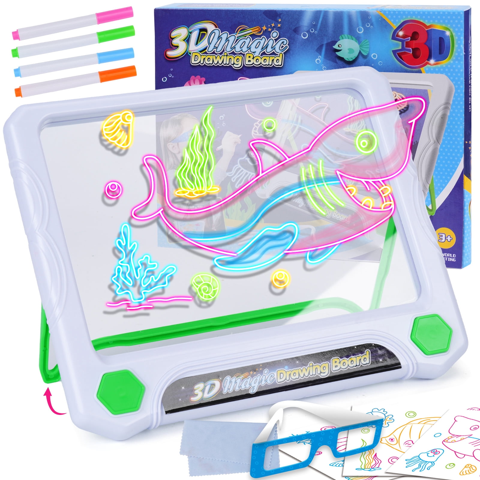 Schylling Magic Slate Drawing Pads - 3 Pack, Reusable Drawing Boards For Kids, Party Favors