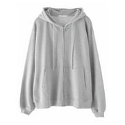 Inadays Men's Hoodie Zip-Front Hooded Sweatshirt with Pockets Lightweight Zip-Up Hooded Sweatshirt for Men Relaxed Fit Athletic Hoodies Size S-2XL, Gray, XL
