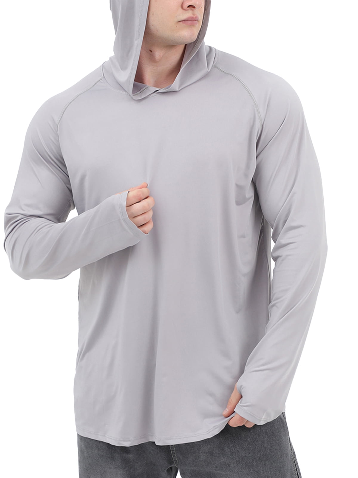 EASY BIG Long Sleeve Fishing Shirts Fishing Hoodie for Men and Women Fit Performance Clothing, UPF 50+,Quick-Dry