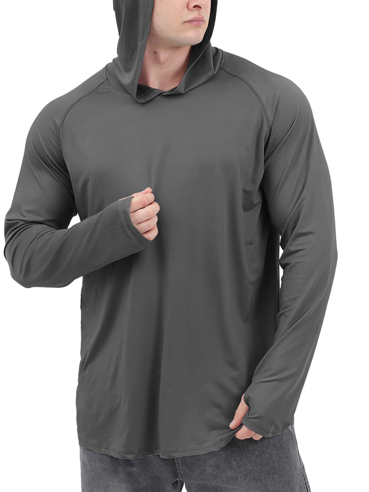 Inadays Men's UPF 50+ Sun Protection Hoodie Shirts Long Sleeve SPF