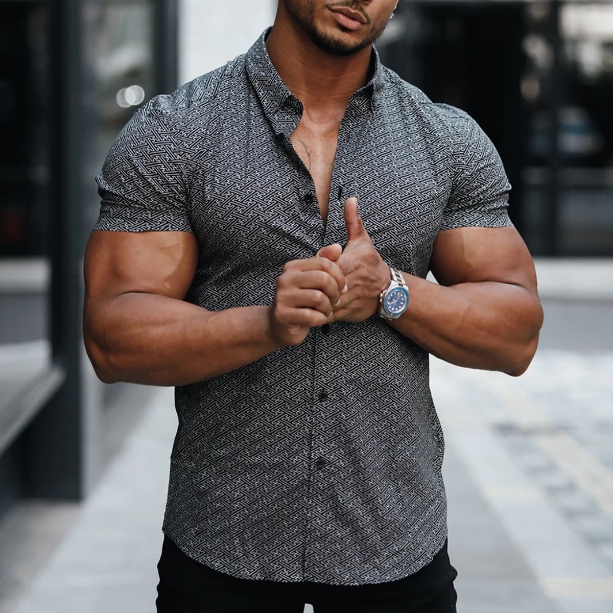 men's athletic fit dress shirts Shirt in Pink L This shirt delivers a tailored look with allday comfort Dress Shirt in White Classic
