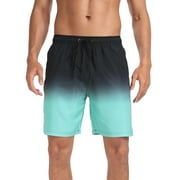 Inadays Mens Swim Trunks with Compression Liner Quick Dry Sports Beach Shorts for Men Swimming Board Shorts Bathing Suits with Pockets Swimwear Surfing S to XL, Black and Green