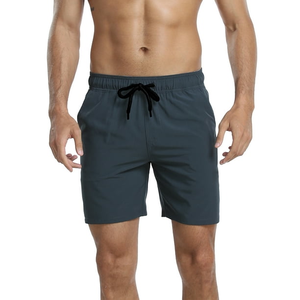 Inadays Mens Swim Trunks with Compression Liner Quick Dry Sports Beach Shorts for Men Swimming Board Shorts Bathing Suits with Pockets Swimwear