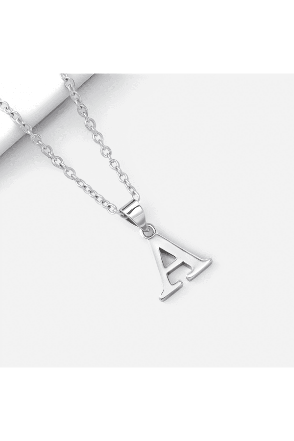Silver Necklace for Women Name Necklaces for Women Silver Initial Necklaces for Women 925 Sterling Silver Personalized A-Z Dainty Gifts for Her Friends Lover Family, Letter A