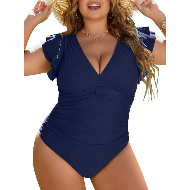 Plus size tummy control swim bottoms best sale