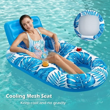 Inadays Pool Floats for Adult Inflatable Pool Floats Lounge Extra Large with Backrest