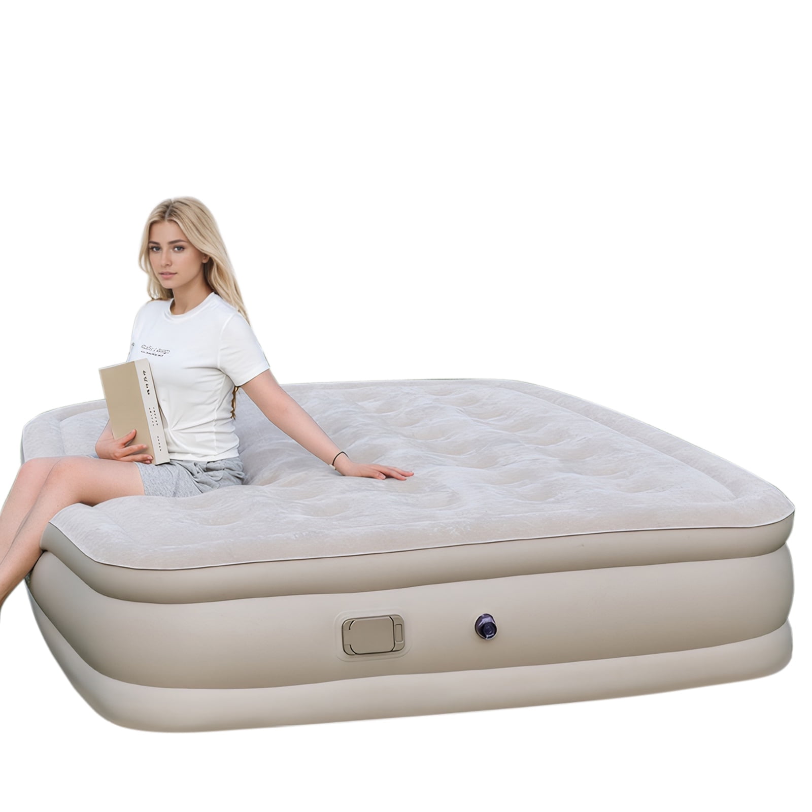 Inadays Queen Air Mattress with BuiltIn Pump Twin Blow Up Mattress 3