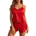 thumbnail image 1 of Inadays Satin Pajamas Set Cami Shorts Sleepwear Pajama Set L Size, 1 of 5