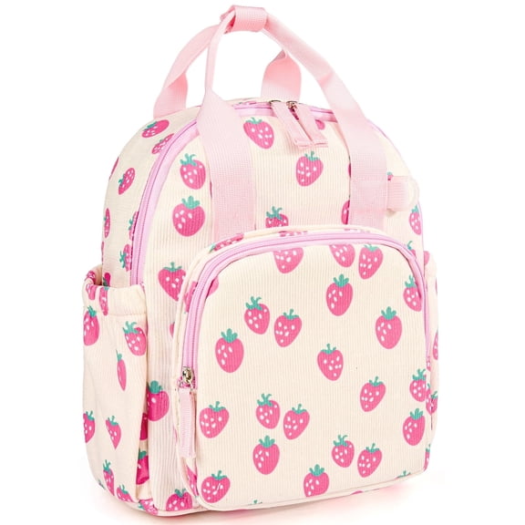 Inadays Corduroy Backpack for Aged 2-4 Cute backpack 12" Backpacks Daycare Bags Kawaii School Bookbag