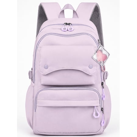 Inadays School Backpack, Large Capacity Bookbag for 15.6 Inch Laptop, Water-Resistant Cute Girlish Backpacks for Teen Adults Tween, Lightweight Travel Daypack for Primary Middle School College