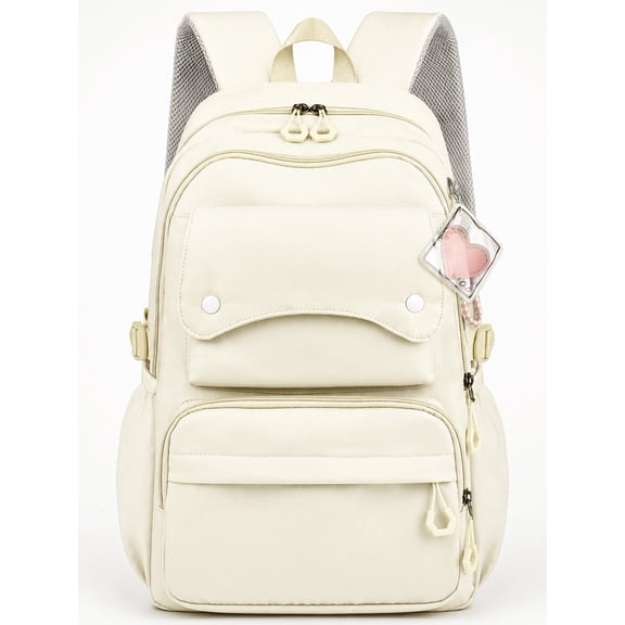 Inadays School Backpack, Large Capacity Bookbag for 15.6 Inch Laptop, Water-Resistant Cute Girlish Backpacks for Teen Adults Tween, Lightweight Travel Daypack for Primary Middle School College