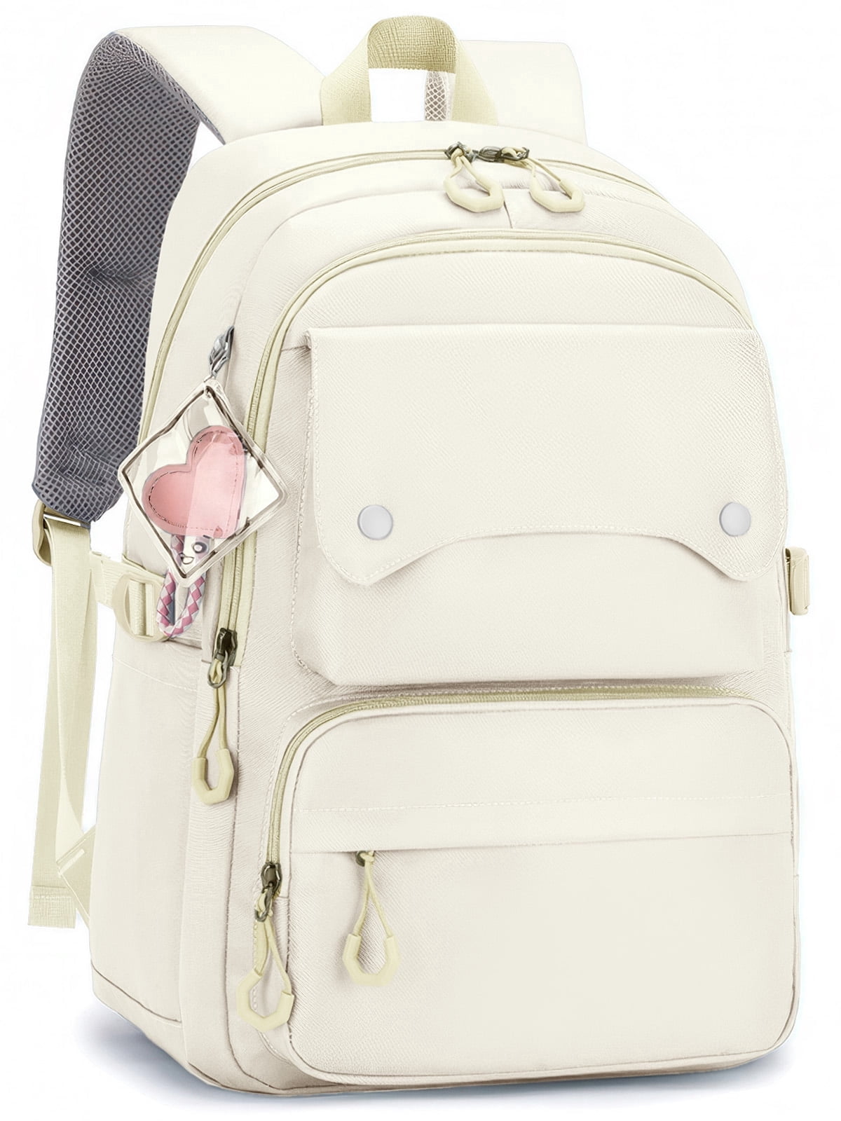 Inadays School Backpack, Large Capacity Bookbag for 15.6 Inch Laptop, Water-Resistant Cute Girlish Backpacks for Teen Adults Tween, Lightweight Travel Daypack for Primary Middle School College