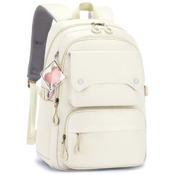 Inadays School Backpack, Large Capacity Bookbag for 15.6 Inch Laptop, Water-Resistant Cute Girlish Backpacks for Teen Adults Tween, Lightweight Travel Daypack for Primary Middle School College