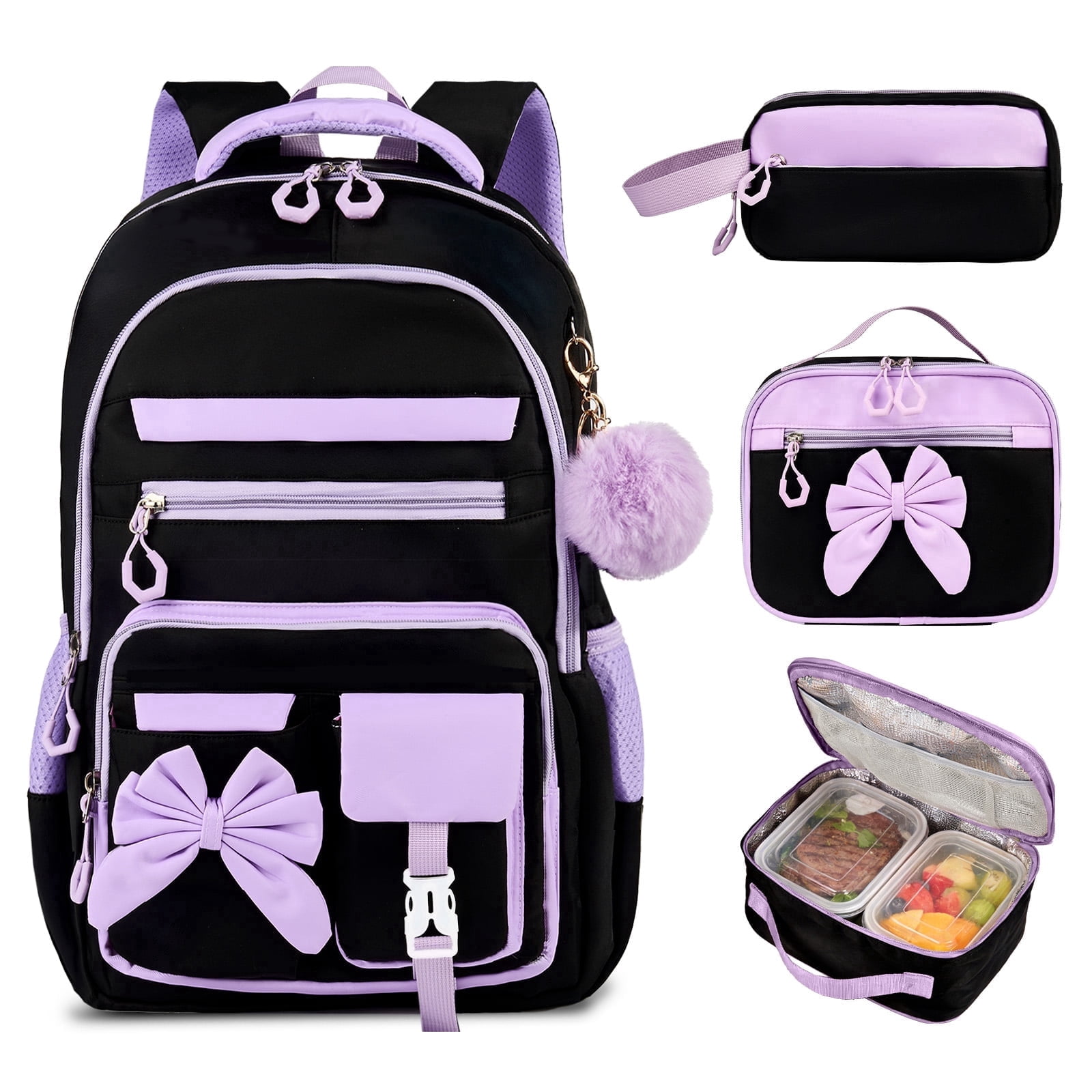 Inadays School Backpack Set Cute Bookbag Set for Elementary Preschool Middle