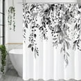 thumbnail image 1 of Inadays Shower Curtain Liner 72''x 72'' Floral Bathroom Decor Waterproof Fabric Shower Curtain Set with Hooks, 1 of 6