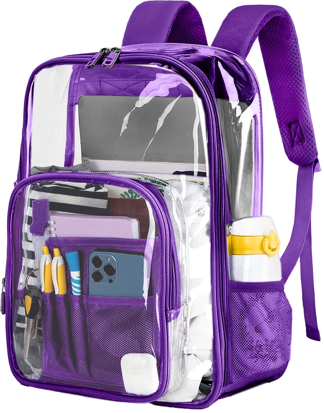 Inadays Waterproof Clear Backpack - Large Capacity PVC, Reinforced ...