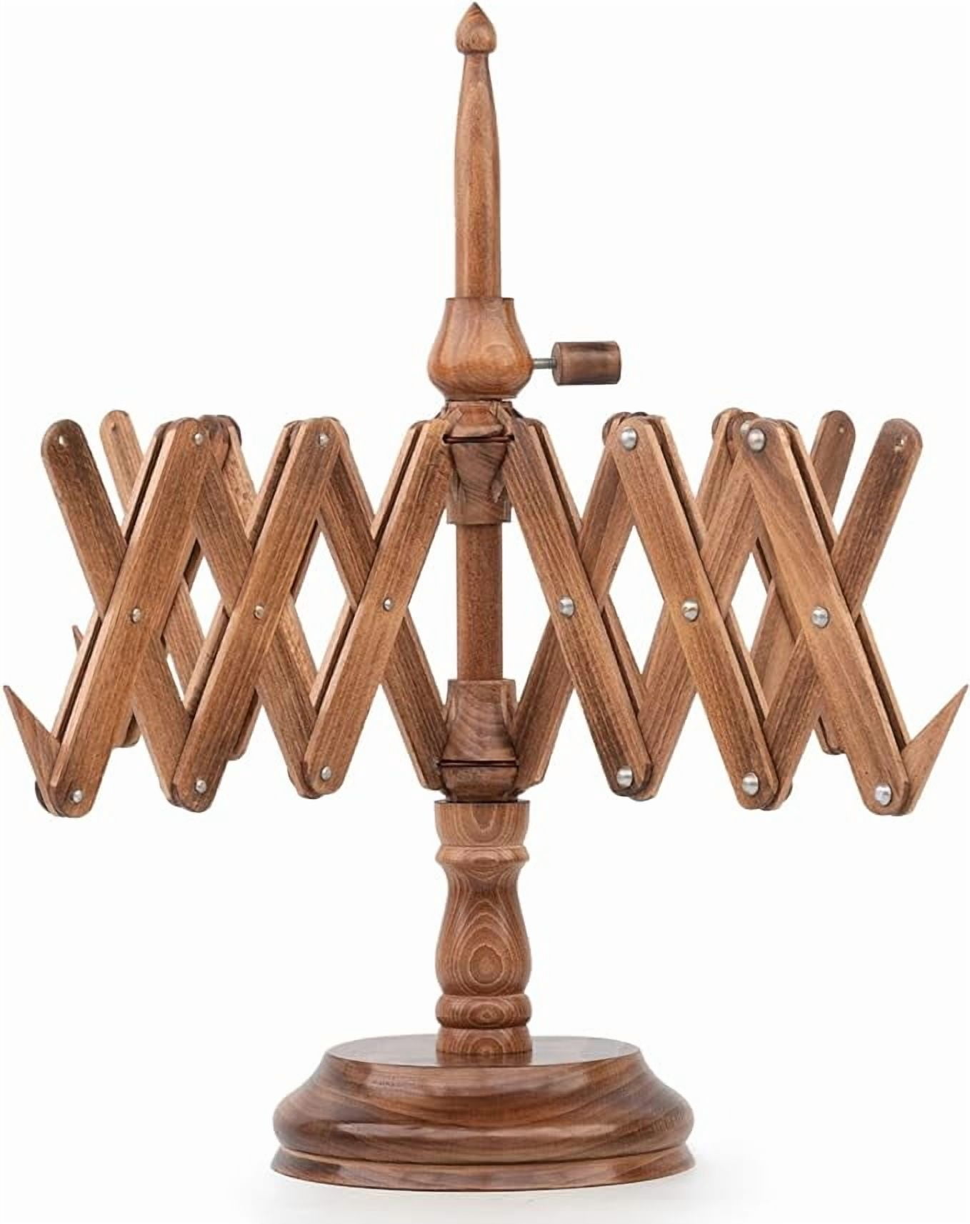 Inanosa Wooden Table Top Yarn Swift - Wooden Crocheting and Knitting Craft Accessories - Best Gift from Craft Supplies for Crochet Lovers - Antique Beechwood (Swift)