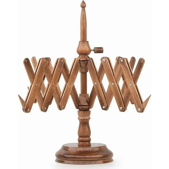 Inanosa Wooden Table Top Yarn Swift - Wooden Crocheting and Knitting Craft Accessories - Best Gift from Craft Supplies for Crochet Lovers - Antique Beechwood (Swift)