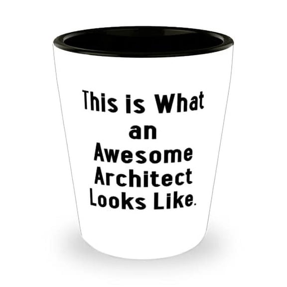 Inappropriate Architect Gifts, This is What an Awesome Architect Looks Like, Cute Shot Glass For Coworkers From Friends