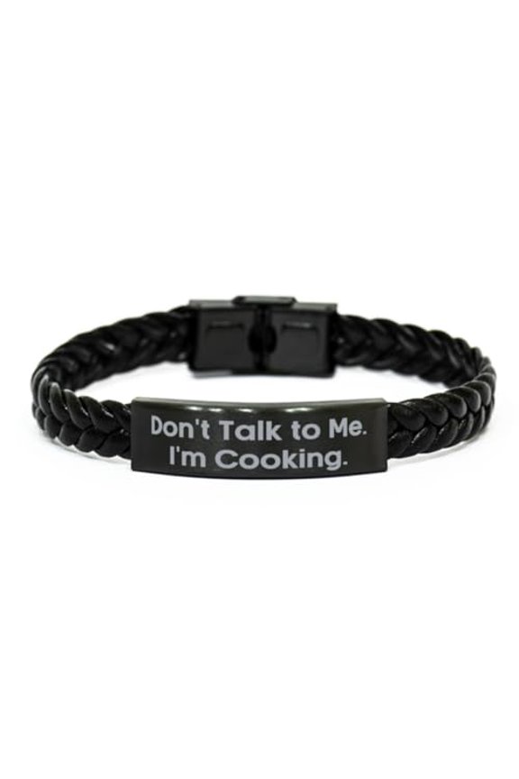 Inappropriate Cooking Gifts, Don't Talk to Me. I'm, Sarcastic Birthday Braided Leather Bracelet For Men Women From Friends, Cooking gifts under , Inexpensive cooking gifts, Cheap cooking gadgets,