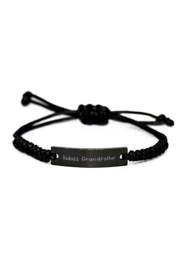 Inappropriate Grandfather Gifts, Badass Grandfather, Sarcasm Birthday Black Rope Bracelet From Granddaddy, Gifts for grandfathers, Gift ideas for grandpa, Presents for grandpa, Best gifts for grandpa,