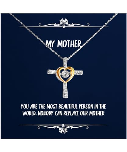 Inappropriate Mother Gifts, You are the most beautiful person, Mother Cross Dancing Necklace From Son Daughter, Jewelry For Mom, Cheap mothers day gifts, Inexpensive mothers day gifts, Affordable