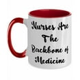 thumbnail image 1 of Inappropriate Nurse Gifts, Nurses Are The Backbone of Medicine, Nurse Two Tone 11oz Mug From Friends, Gifts For Friends, Unique nurse gifts, Nurse gift ideas, Personalized nurse gifts, Custom nurse, 1 of 5