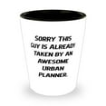 thumbnail image 1 of Inappropriate Urban planner Gifts, Sorry This Guy Is, Unique Birthday Shot Glass For Friends, Ceramic Cup From Team Leader, Funny urban planner gifts, Urban planner gift ideas, Unique urban planner, 1 of 1